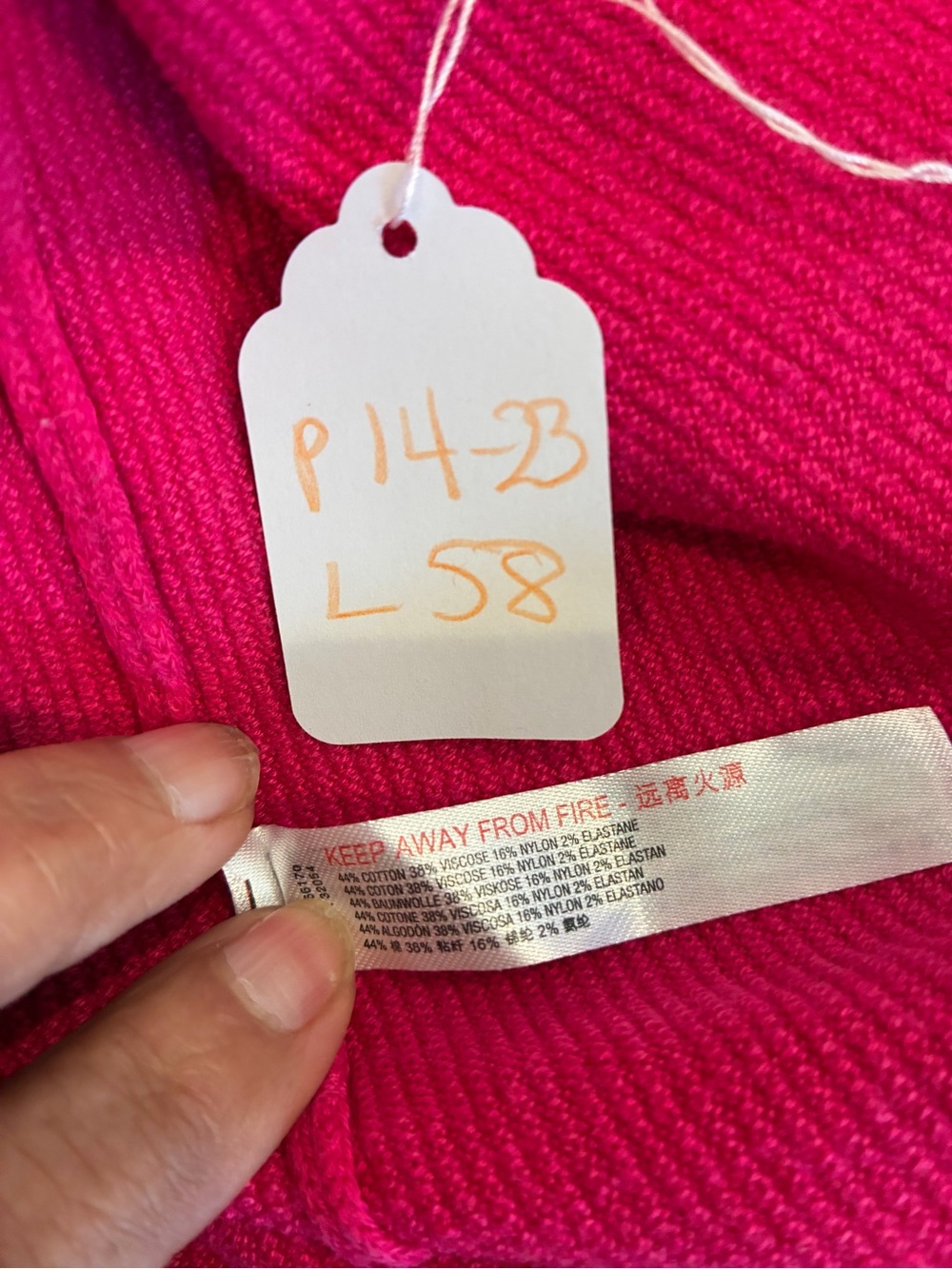 Free People Beach Long Sleeve V-Neck Midi Dress in Hot Pink - Picture 5 of 5